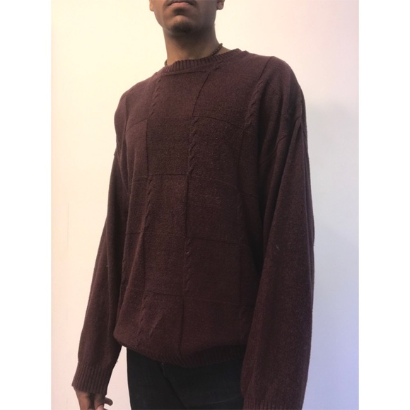 Maroon Cotton Blend Sweater - Picture 2 of 3